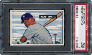 Mickey Mantle 1951 Bowman PSA 9