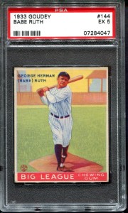 Babe Ruth 1933 Goudey PSA 5