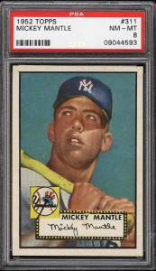 Mickey Mantle PSA 8 1952 Topps